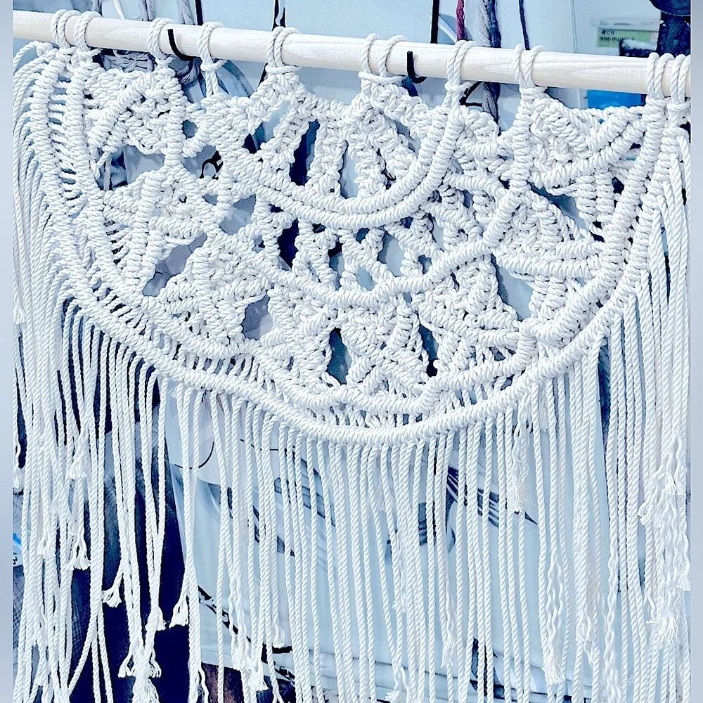 NEW Soul Embellish’s Handwoven Macrame Fiber Art Wall Tapestry~Modern Home Decor